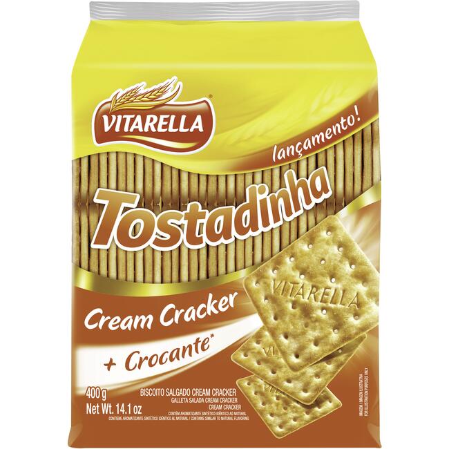 Biscoito Vitarella Cream Cracker Tostadinha 400g