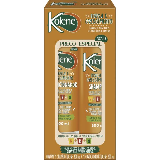 Kit Kolene Shampoo + Condicionador Força e Crescimento