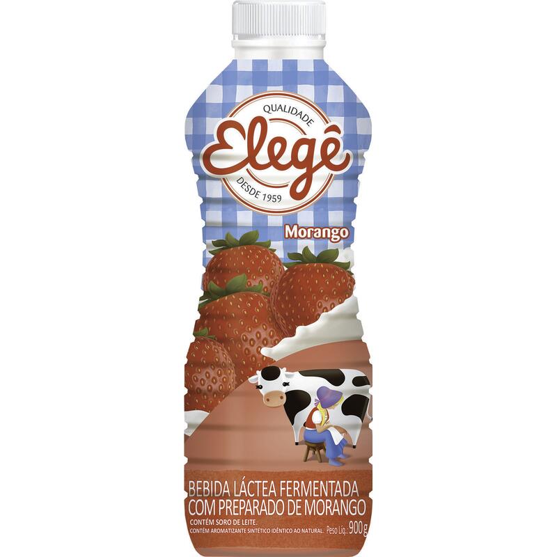 Bebida Láctea Polpa Elegê Morango 900g