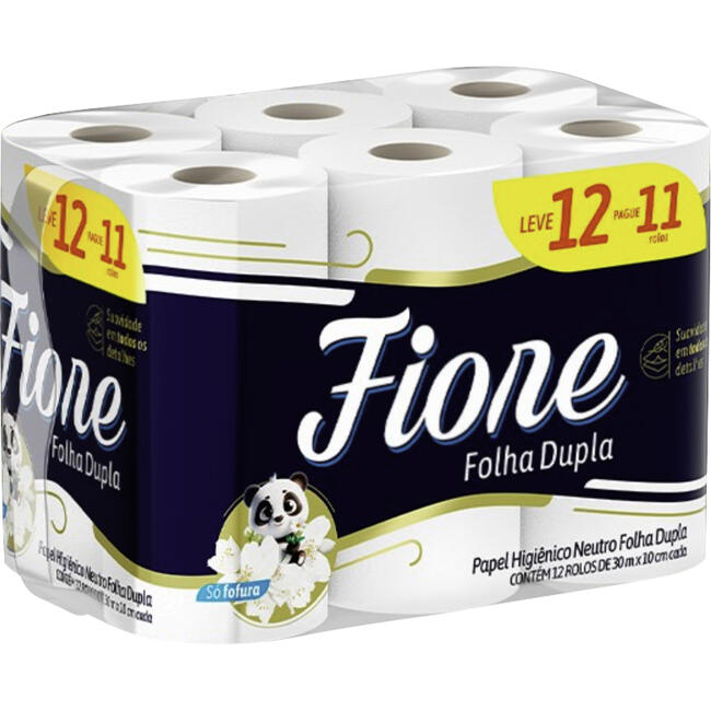 Papel Higiênico Fiore Folha Dupla 30m LV 12 PG 11