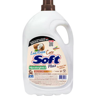 Lava Roupas Líquido Soft Plus Coco 5L