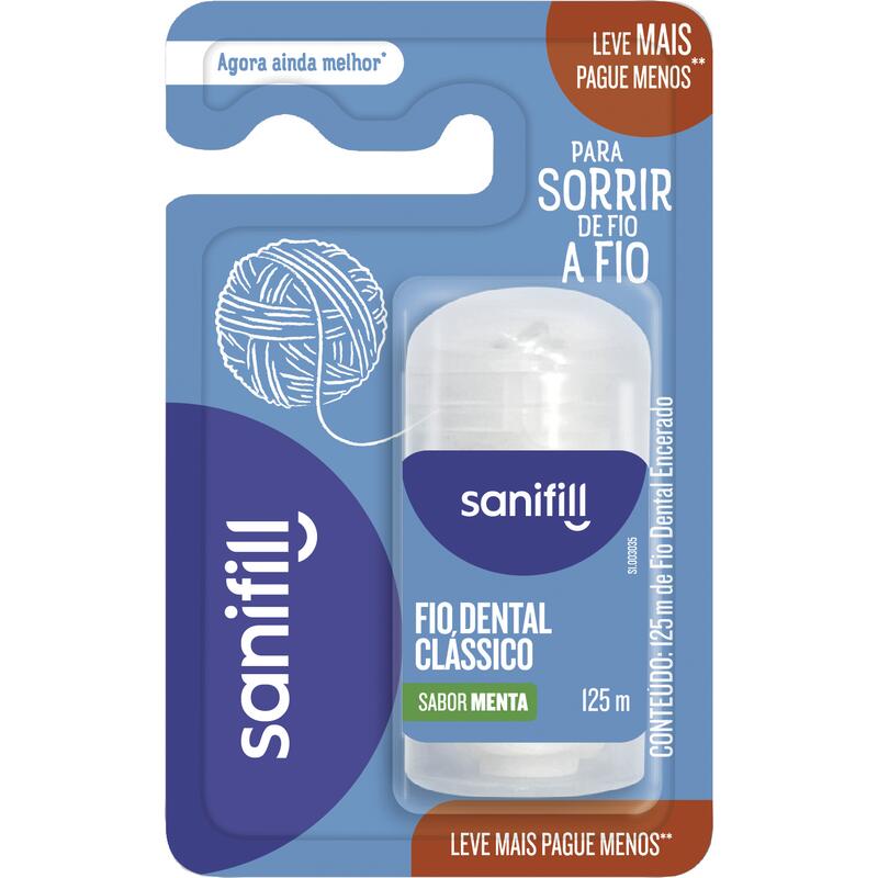 Fio Dental Sanifill Clássico - 125m un