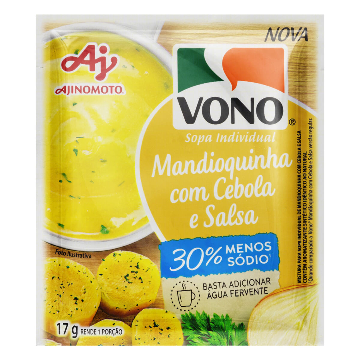 Sopa VONO Mandioquinha Cebola com Salsa Menos Sódio 17g