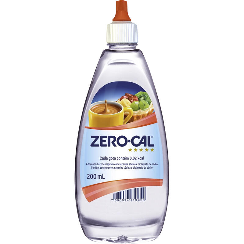 Zero-Cal Sacarina Adoçante Líquido 200ml