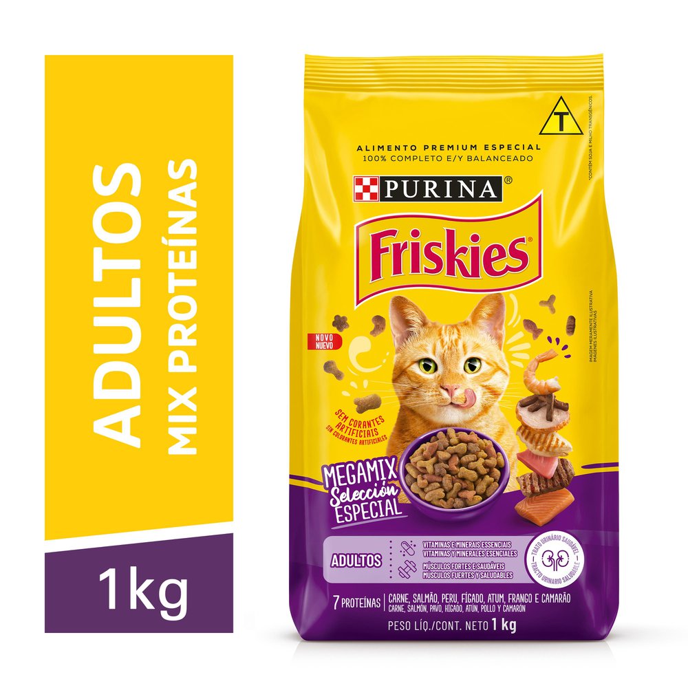 Ração para Gatos Adultos Friskies Megamix 1kg