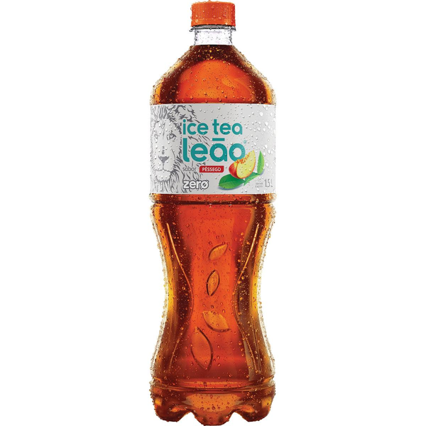 Chá Preto Ice Tea Pêssego Leão Zero Garrafa 1,5l