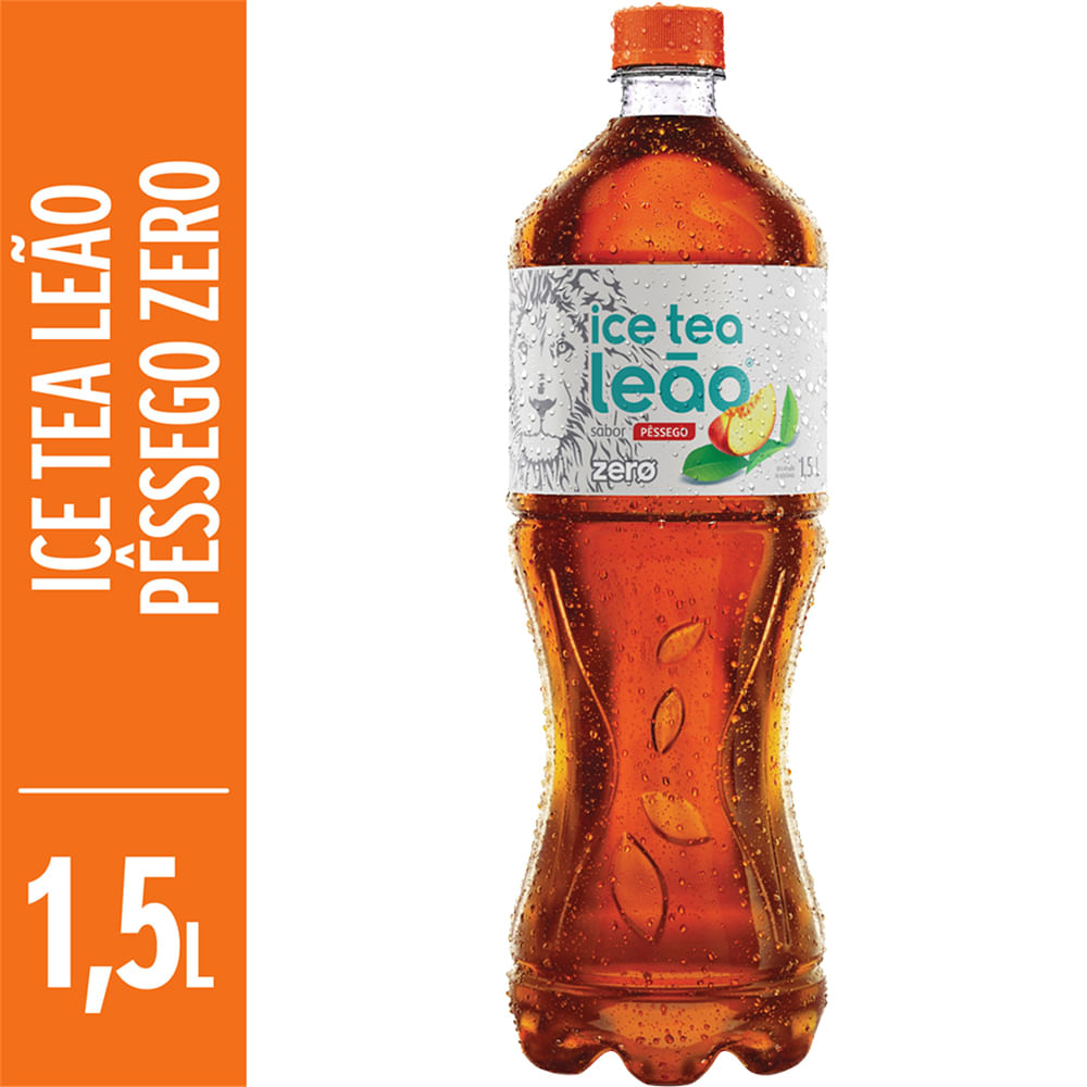 Chá Preto Ice Tea Pêssego Leão Zero Garrafa 1,5l