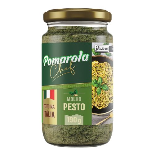Molho Italiano Pomarola 190g - Chef - Pesto - Vidro