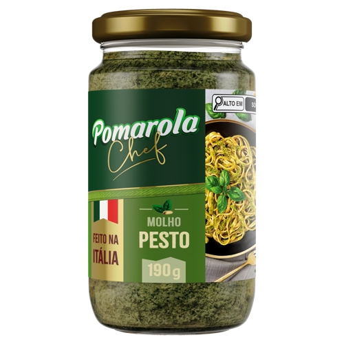 Molho Italiano Pomarola 190g - Chef - Pesto - Vidro
