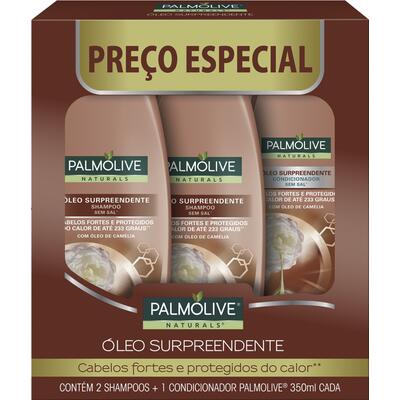 Kit Palmolive 2 Shampoos+1 Cond 350ml Óleo Surpr