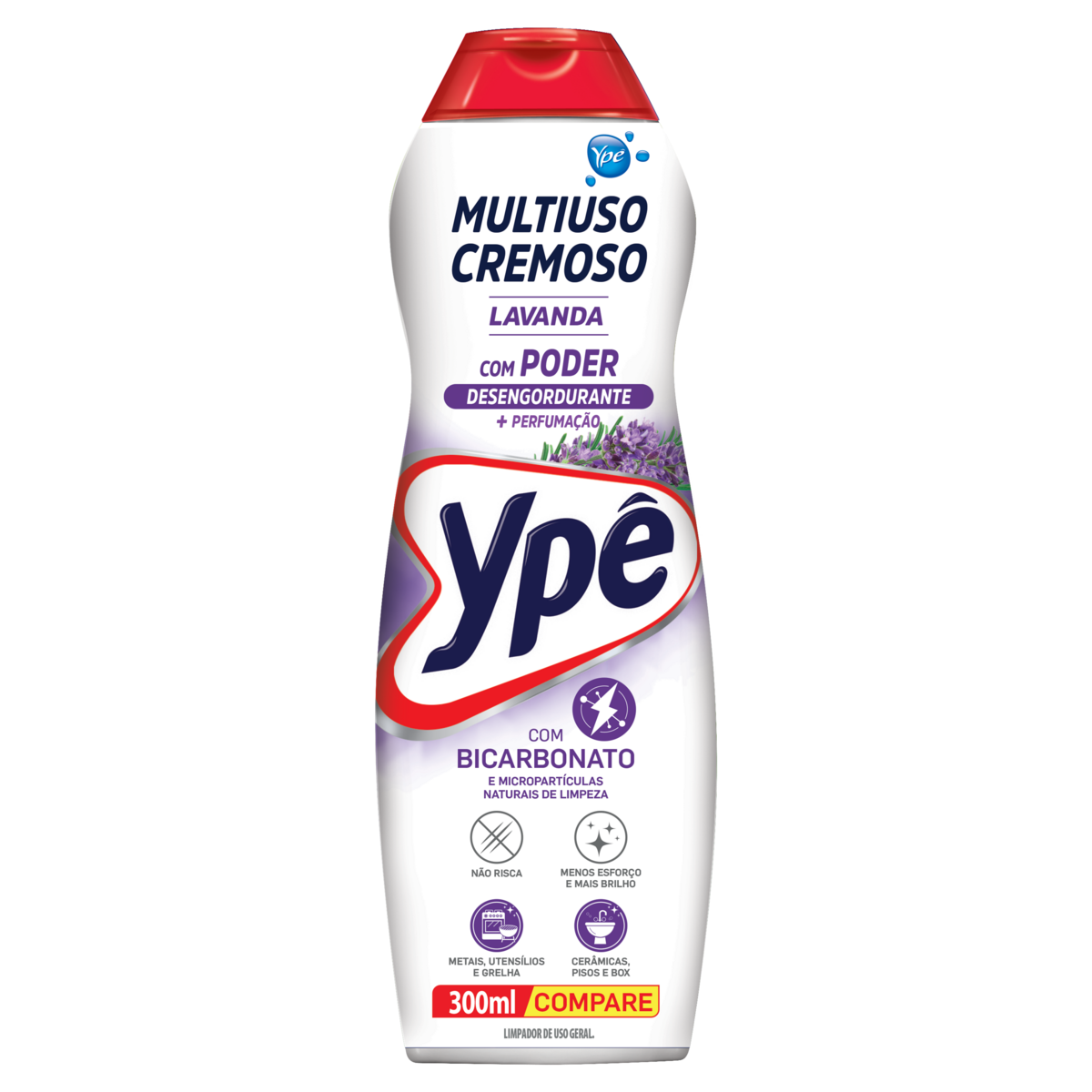 Saponáceo Ypê Multiuso Cremoso Lavanda 300ml
