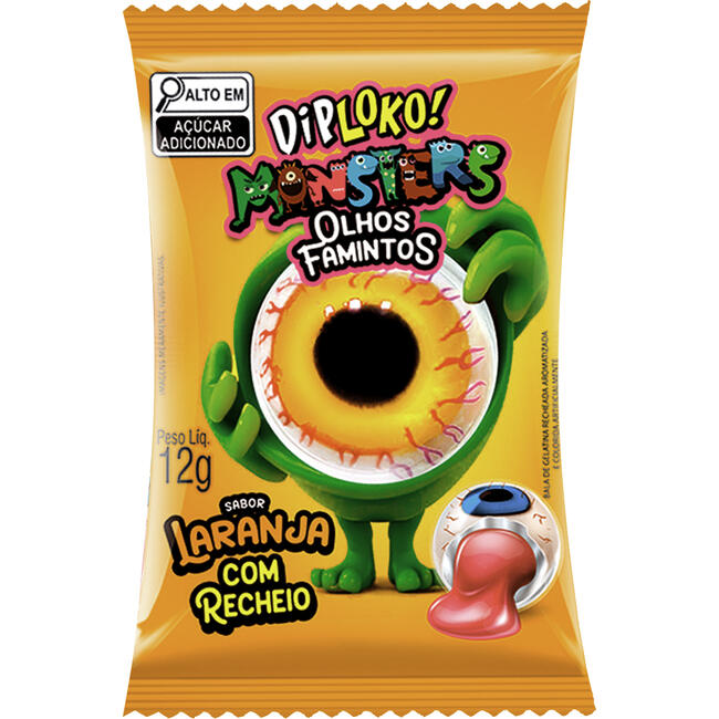 Bala de Gelatina Dip Loko Monsters 12g