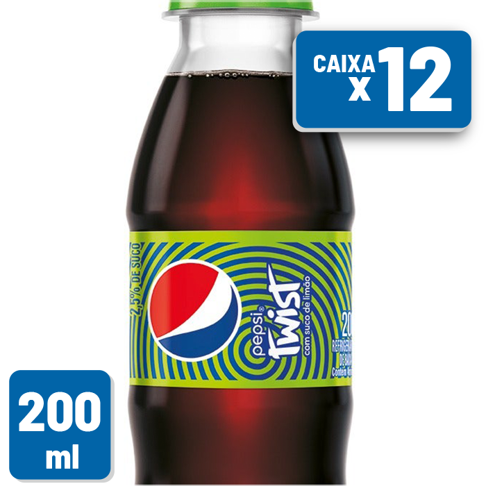 Refrigerante Pepsi Twist Pet 200ml Caixa c/ 12 un