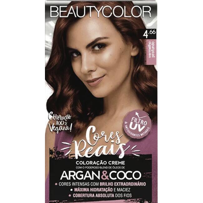 Tintura para Cabelo Beauty Color 4.66 Kit