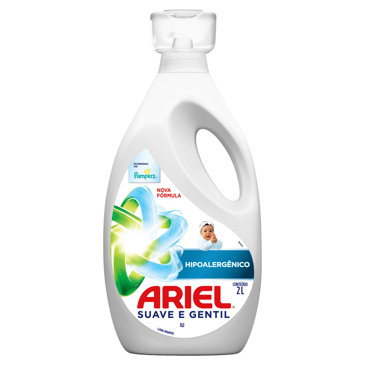 Lava-Roupas Líquido Suave e Gentil Ariel Frasco 2l