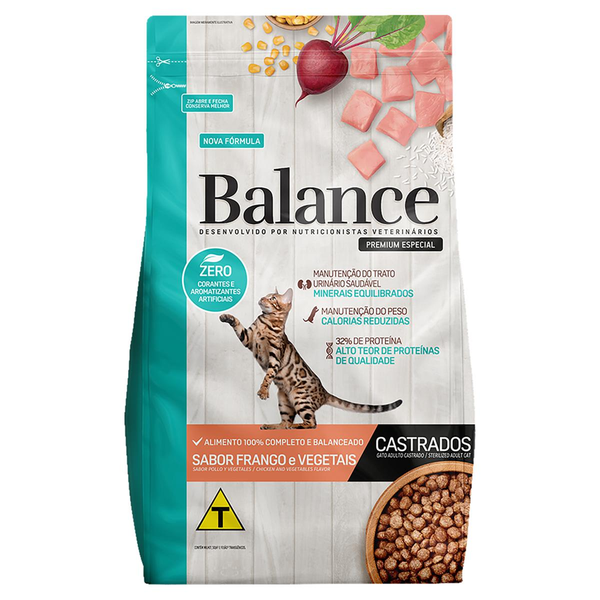 Ração para Gatos Balance 2,7kg - Adultos - Castrados