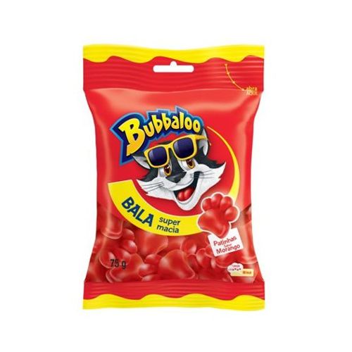 Bala Macia Bubbaloo Morango 75g