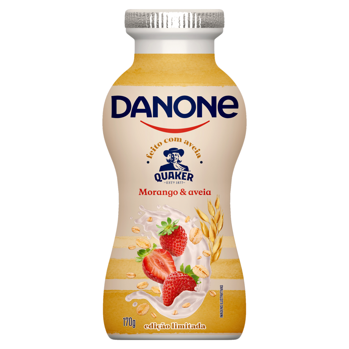 Iogurte DANONE Quaker Morango & Aveia 170g