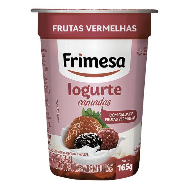 Iogurte Bicamada Frimesa Frutas Vermelhas 165g
