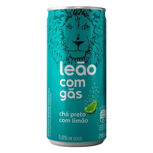 Chá Preto com Gás Limão Leão Lata 290ml