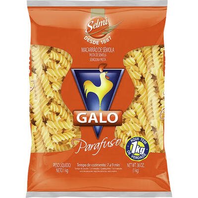 Macarrão de Sêmola Galo Parafuso 1kg