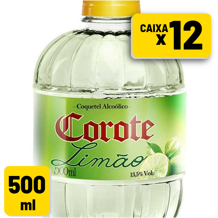 Coquetel Corote Limão Pet 500ml Caixa c/ 12 un