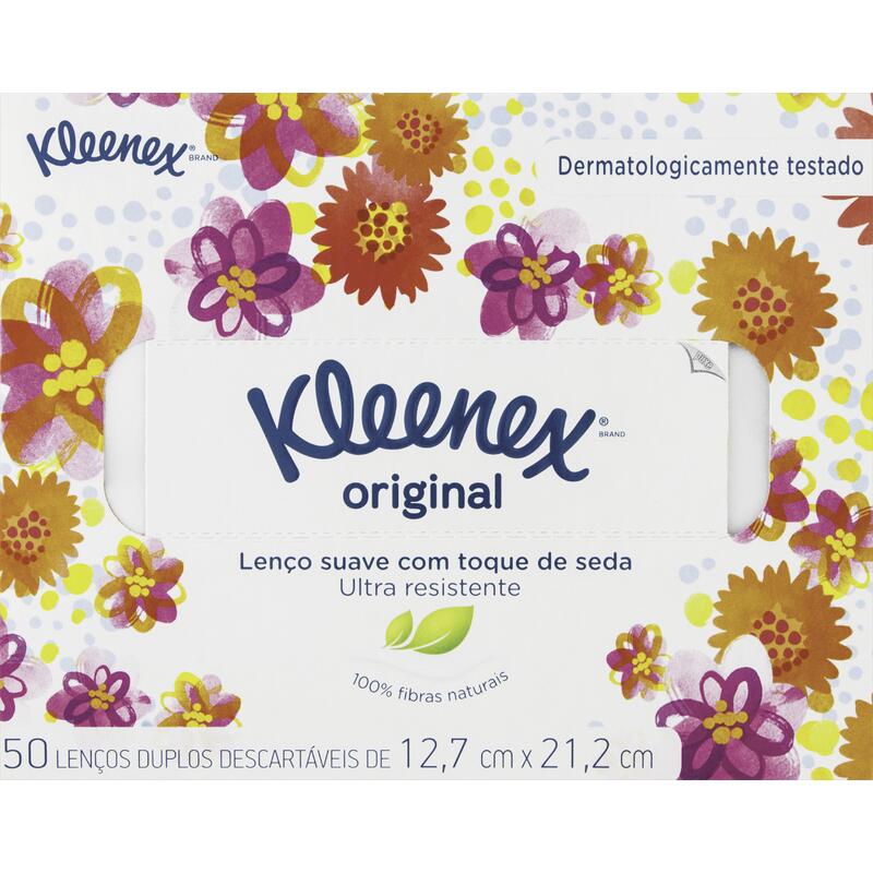 Lenço de Papel Kleenex 50 folhas