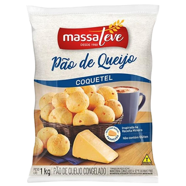 Pão de Queijo Massa Leve 1kg - Coquetel