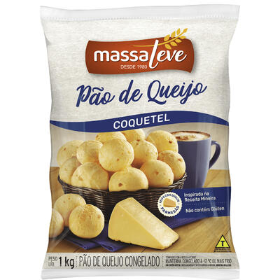 Pão de Queijo Massa Leve 1kg - Coquetel