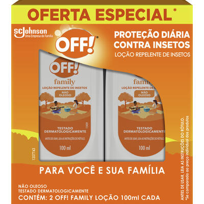 Pack Repelente de Insetos Loção Off! Family 2 Un 100ml