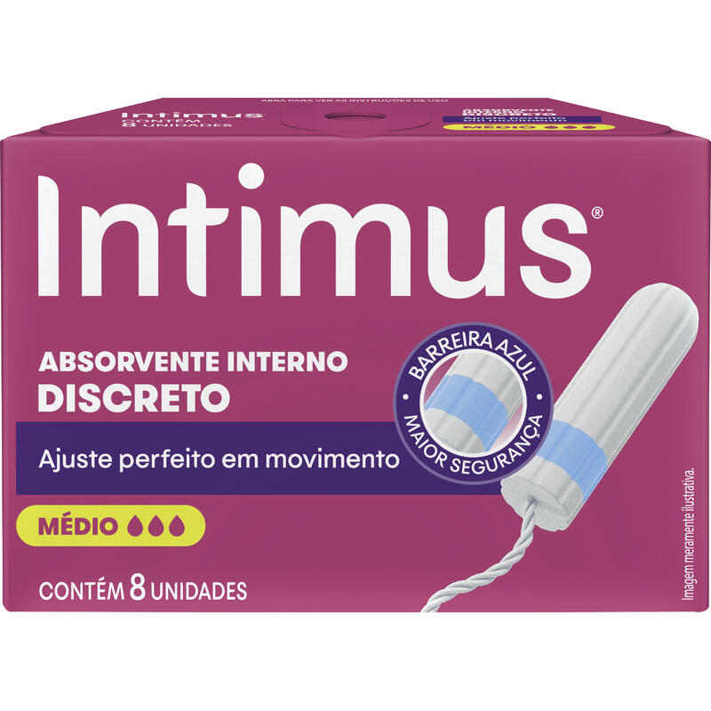 Absorvente Interno Intimus® Discreto Médio - 8 un