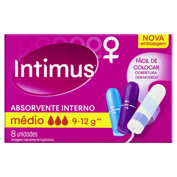 Absorvente Interno Intimus® Discreto Médio - 8 un