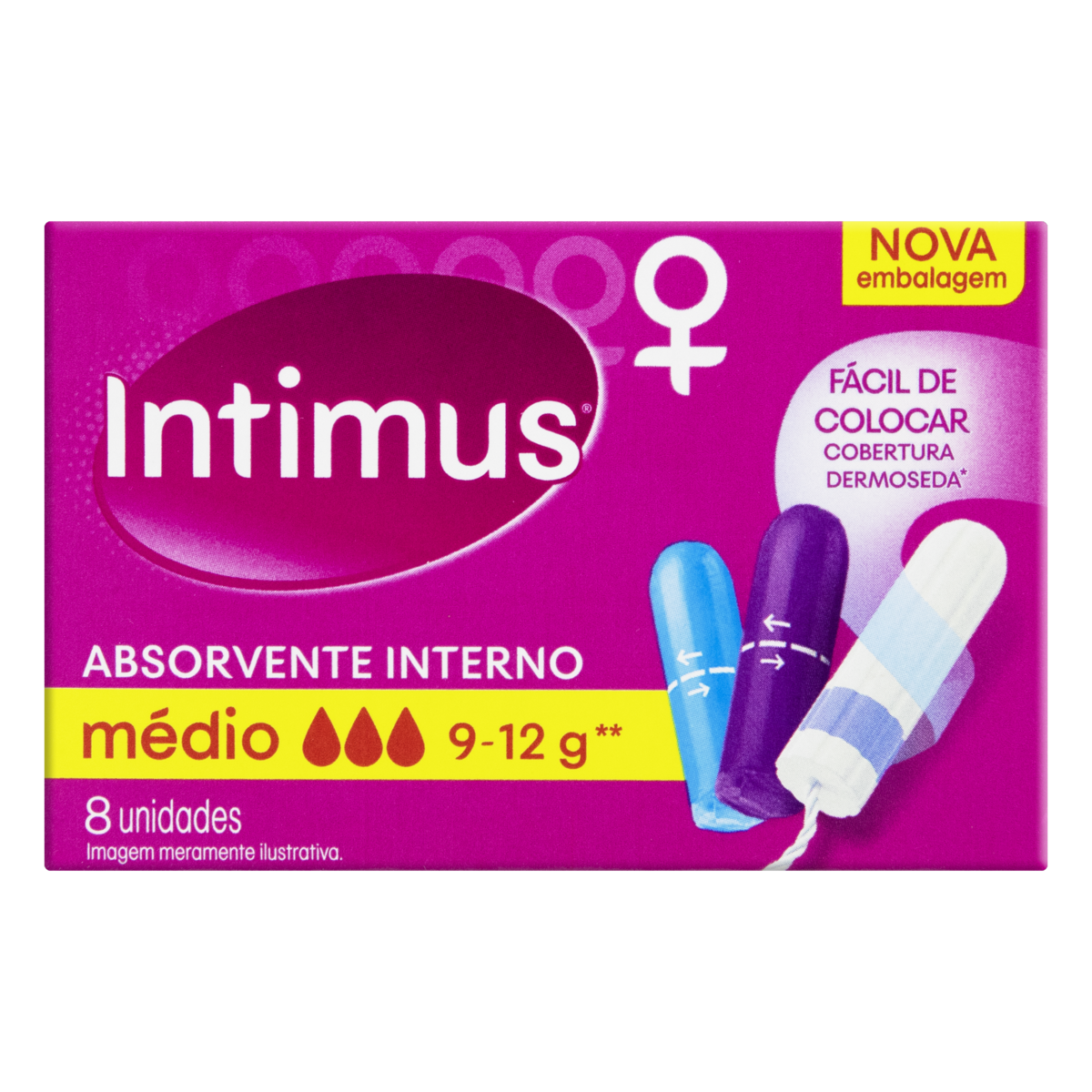 Absorvente Interno Intimus® Discreto Médio - 8 un
