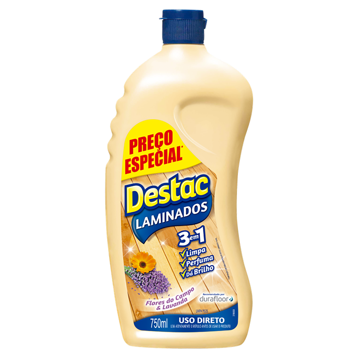 Limpador de Pisos Laminados Destac 750mL 20% de desconto