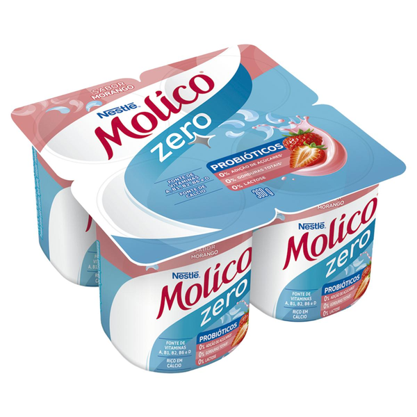 Iogurte NESTLÉ  Molico® Polpa de Morango 360G com 4 unidades