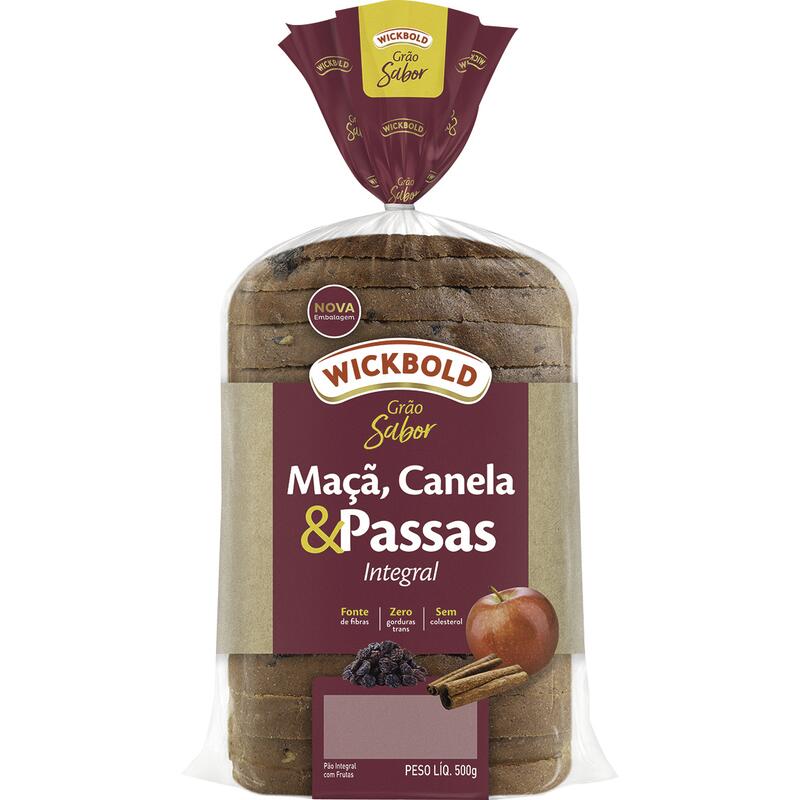 Pão de Forma Grão Sabor Wickbold Frutas 500g