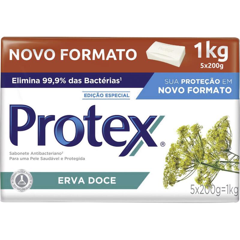 Sabonete Protex Erva doce 5x200g