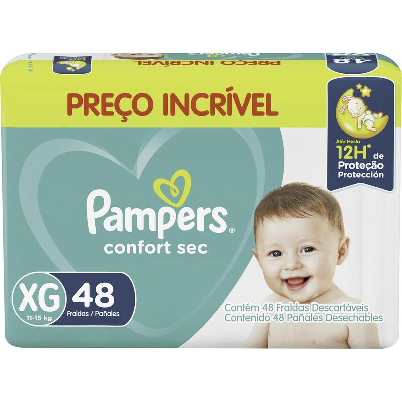 Fralda Descartável Pampers Confort Sec XG 48 un