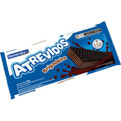 Biscoito Wafer Atrevidos Brigadeiro 80g