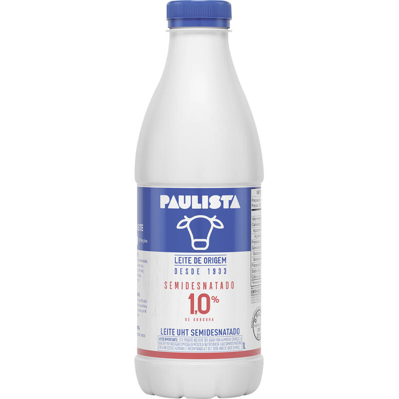 Leite Longa Vida Paulista Semidesnatado 1L