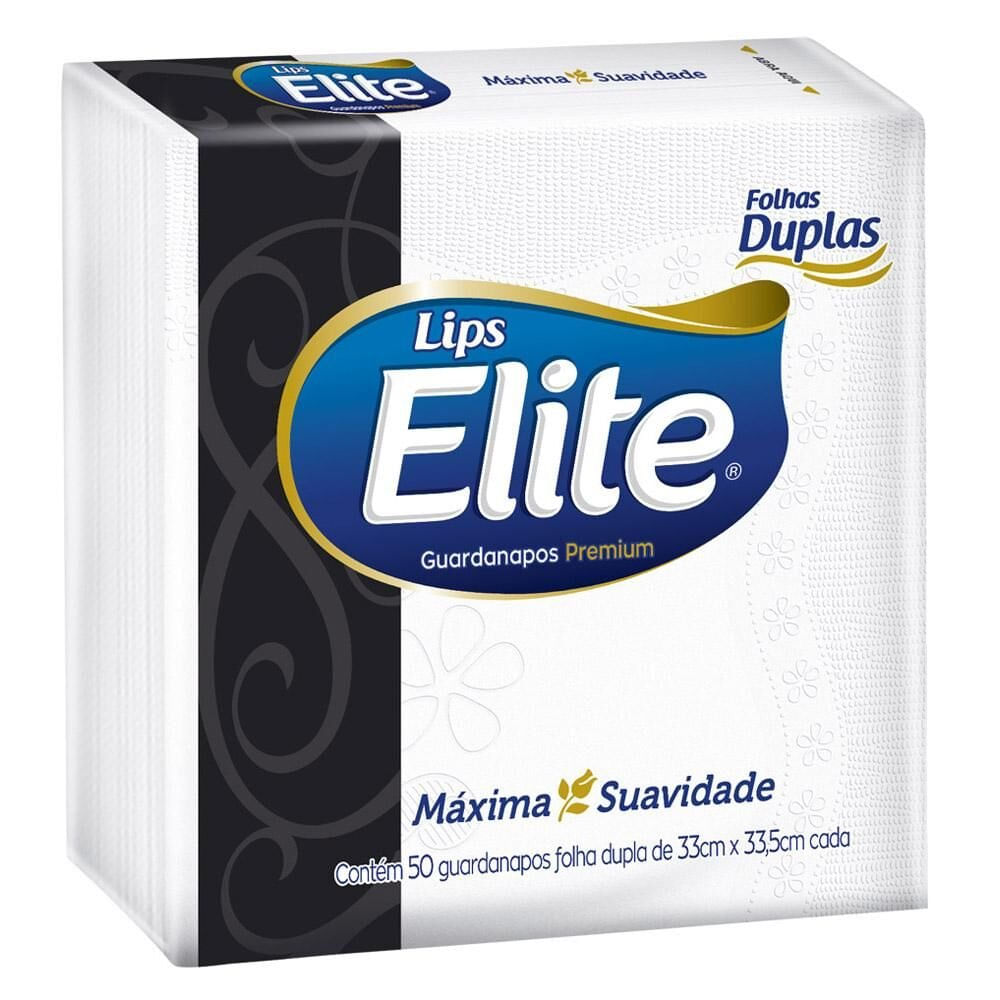 Guardanapos de Papel Elite 33.5x33.5 cm com 50un