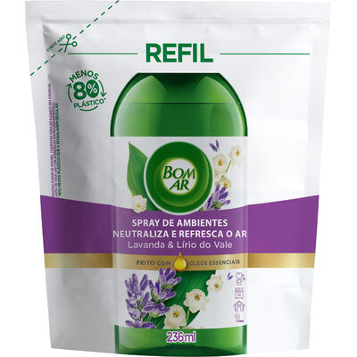 Desodorizador BOM AR Refil De Ambientes Lavanda 236ml