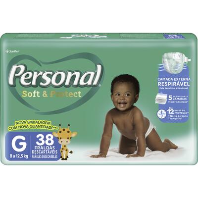 Fralda Descartável Personal Mega G 38 un