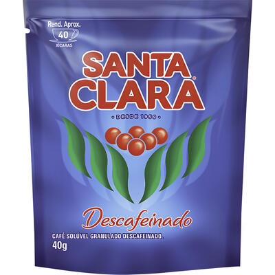 Café Solúvel Santa Clara Descafeinado 40g