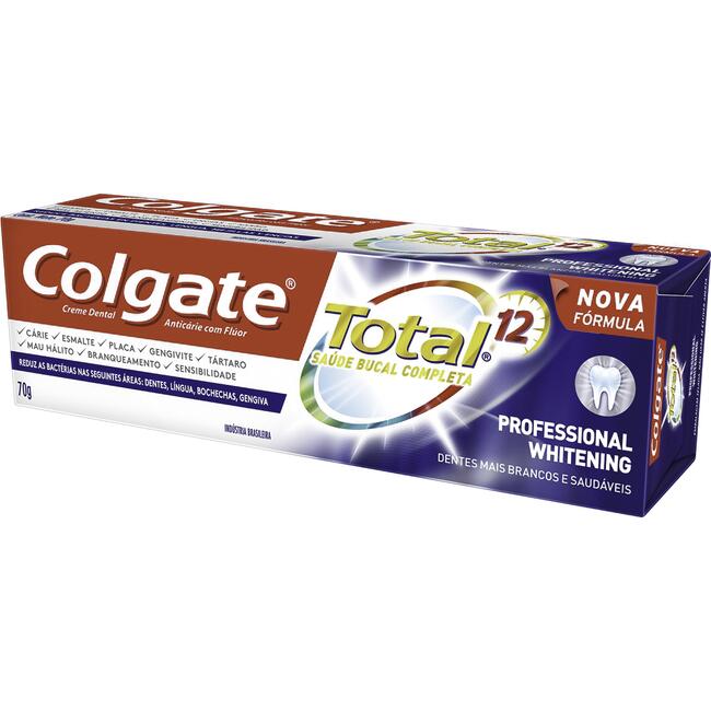 Creme Dental Colgate Professional Total 12 Whitening 70g