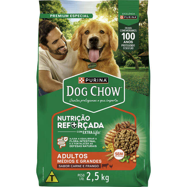 Alimento para Cães Dog Chow Raça Média e Grande 2,5kg