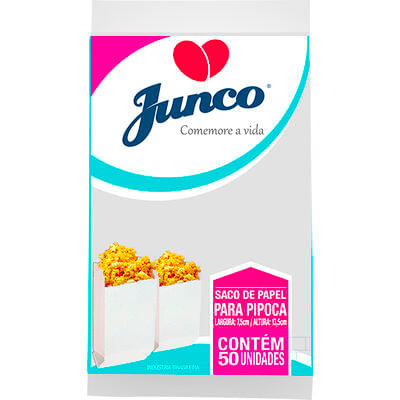 Saco de Papel para Pipoca Junco N°3 50 un