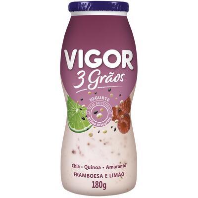 Iogurte 3 Grãos Vigor Framboesa e Limão 180g