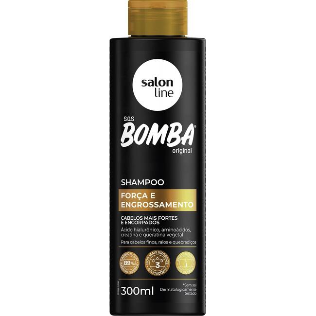 Shampoo Bomba Salon Line Força e Engrossamento 300ml