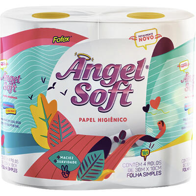 Papel Higiênico Angel Soft Neutro FS 30m 4 rolos